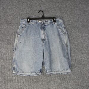 Vintage Arizona Jean Co Carpenter Shorts Mens 34 Blue Light Wash Denim Skater